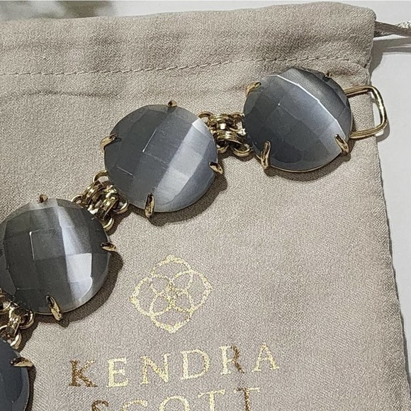 Kendra Scott Cassie‎ Bracelet Grey Slate and gold plated - Picture 7 of 8